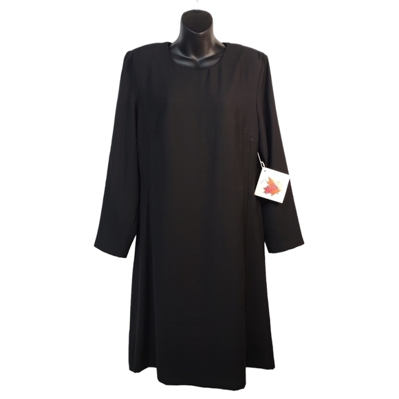 Leslie Belle Women's Black Longsleeve Dress Size 14 NWT - Picture 1 of 8